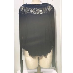 FREE PEOPLE BLACK LONG SLEEVE TOP Women’s S